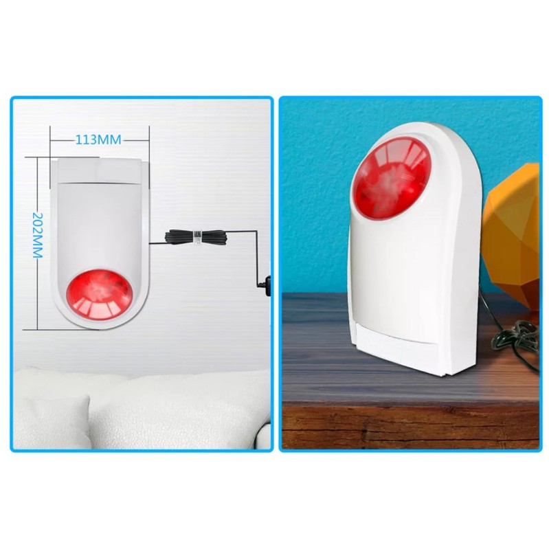 Còi hú đèn chớp, còi hú báo khói, còi hú báo trộm, còi hú ko dây, sóng RF 433 LB01