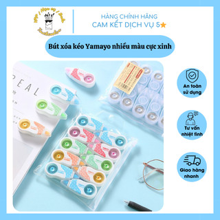 Bút xóa kéo Yamayo trong suốt/nhiều màu 8M*6=48M cho sổ tay ghi chép văn phòng phẩm - A63