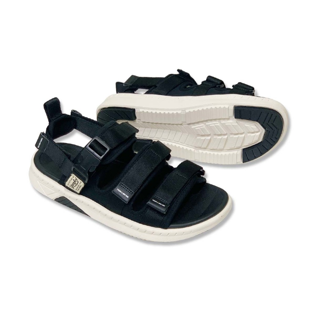 Giày Sandal Nam Nữ 3 Quai Ngang Yanki - YY00231 Xám Xanh