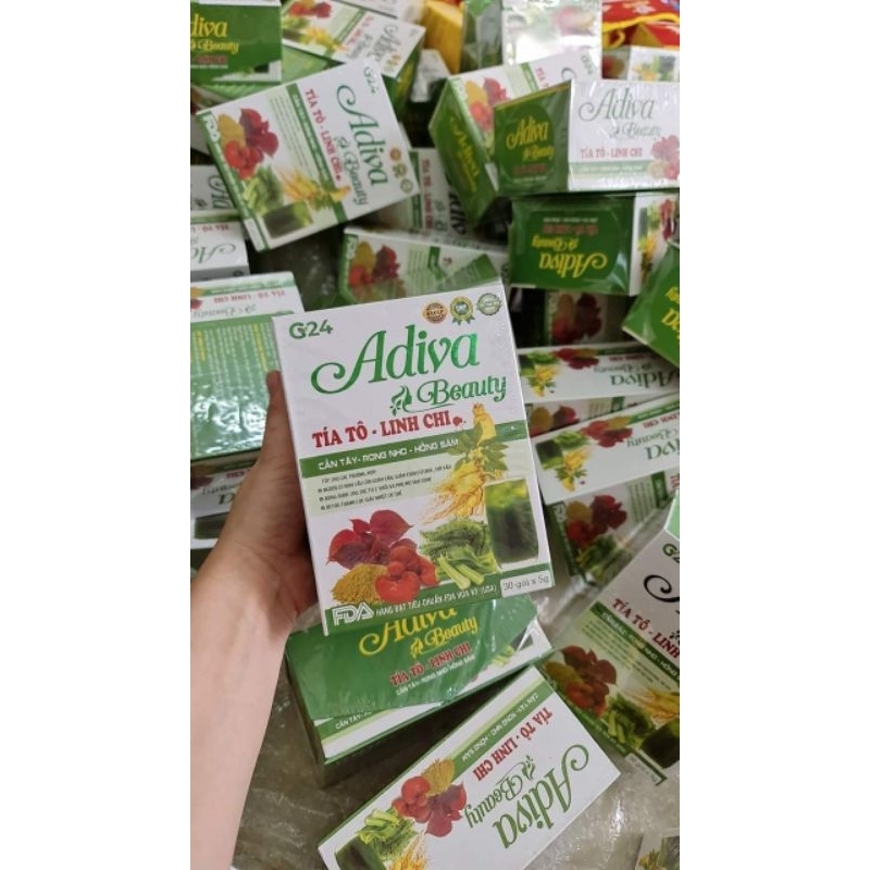 Trà Adiva Beauty 30 gói/ hộp tặng kèm chai nhựa 500ml