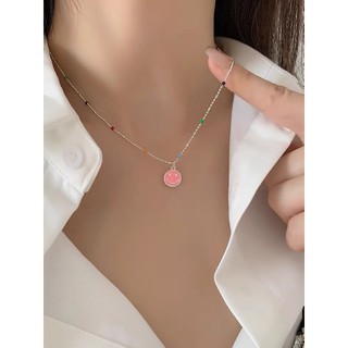 Dây chuyền mặt cười cườm màu