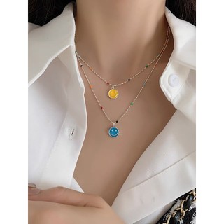 Dây chuyền mặt cười cườm màu