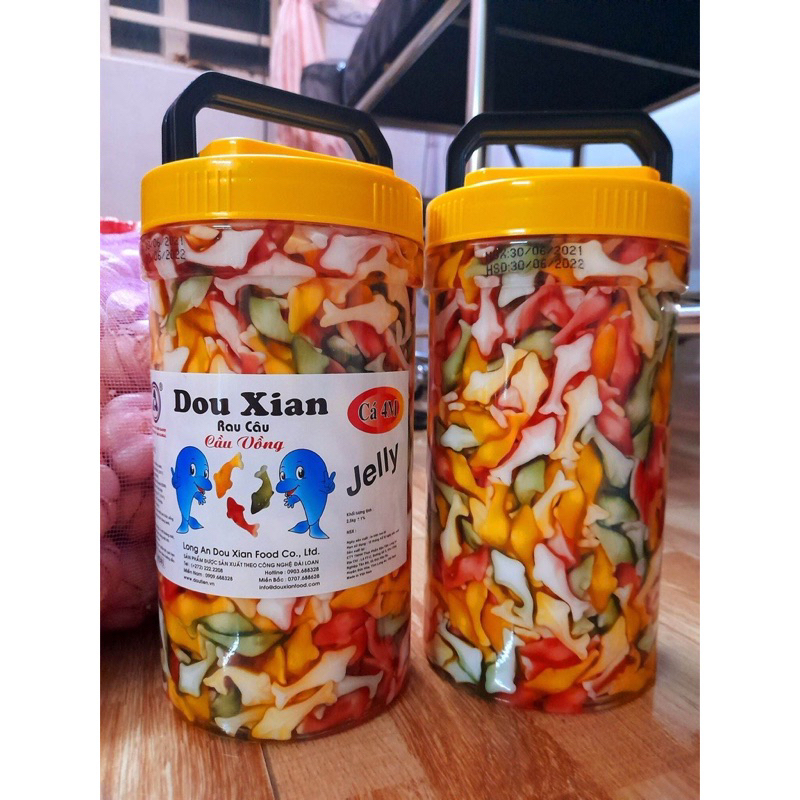 Thạch Rau Câu Douxian Jelly  2.5Kg Đủ hương, thạch con cá