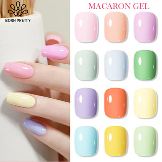 Born pretty 10ml sơn móng tay sơn gel màu macalon sơn gel pastel uv/led gel sơn nail art