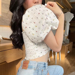 Thanh lý pass áo kiểu croptop thun gân cardigan mongtoghi 2hand