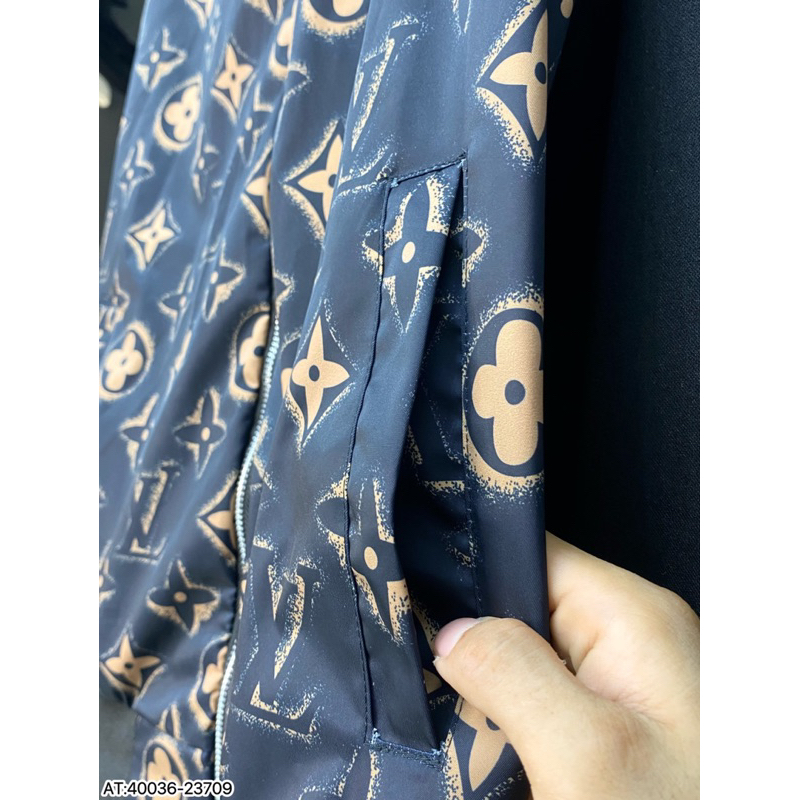 Áo Khoác nam BOMBER LV họa tiết vân phong cách trẻ trung form chuẩn
