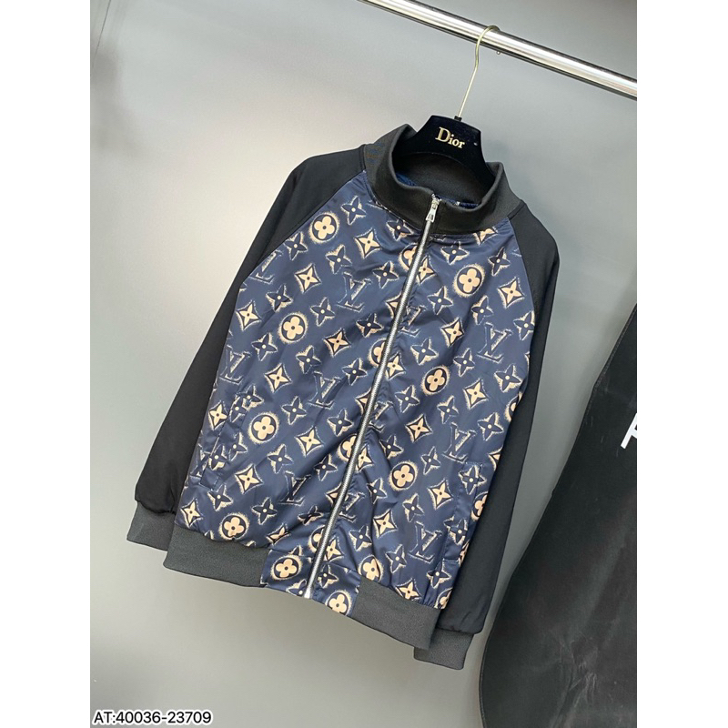 Áo Khoác nam BOMBER LV họa tiết vân phong cách trẻ trung form chuẩn