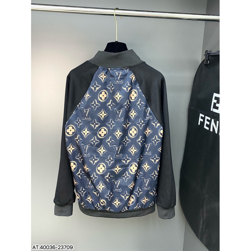 Áo Khoác nam BOMBER LV họa tiết vân phong cách trẻ trung form chuẩn