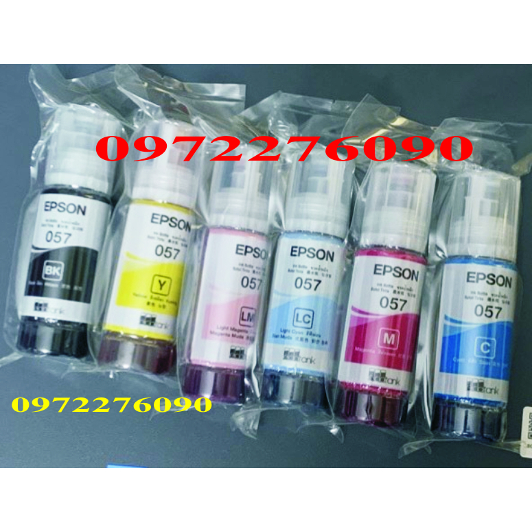 Mực máy in màu Epson L8050/ Epson L18050 mã 057 chính hãng bóc máy