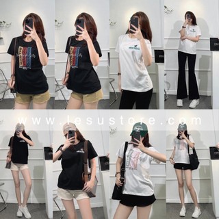 Ảnh tự chụp áo thun in chữ cổ tròn