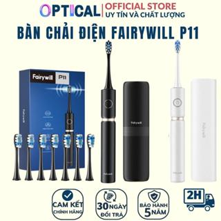  Bàn chải đánh răng điện Fairywill P11+ 8 đầu bàn chải thay thế+Công nghệ làm sạch bằng sóng siêu siêu âm NK21 