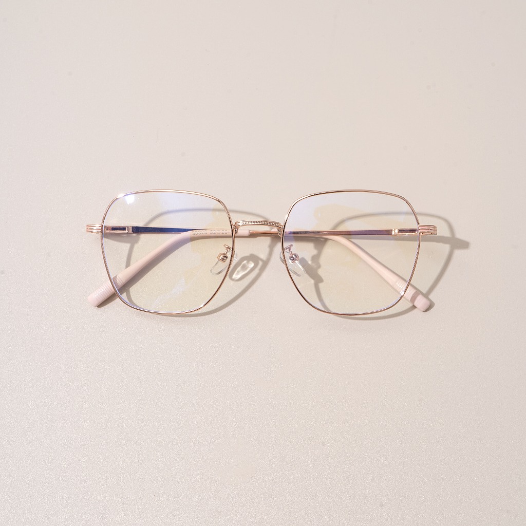 Kính vuông mắt to nam nữ LILYEYEWEAR càng cốt kim loại thanh mảnh nhẹ nhàng nhiều màu 30023