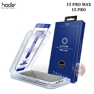 Kính cường lực full màn hình hoda sapphire cho ip 15 pro max / 15 pro đạt độ cứng gia mohs hardness 9