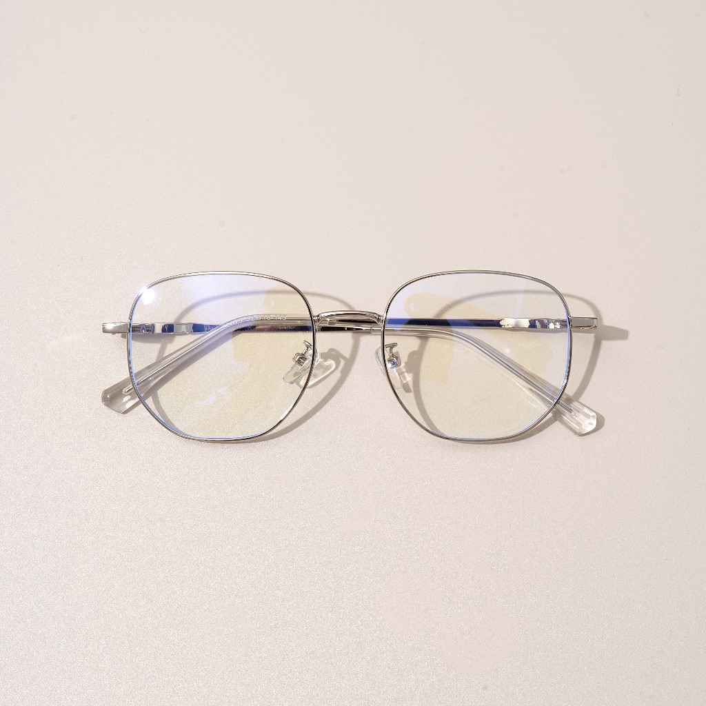 Gọng kính thời trang nam nữ LILYEYEWEAR mắt vuông bo tròn kim loại thanh mảnh nhẹ nhàng 30025