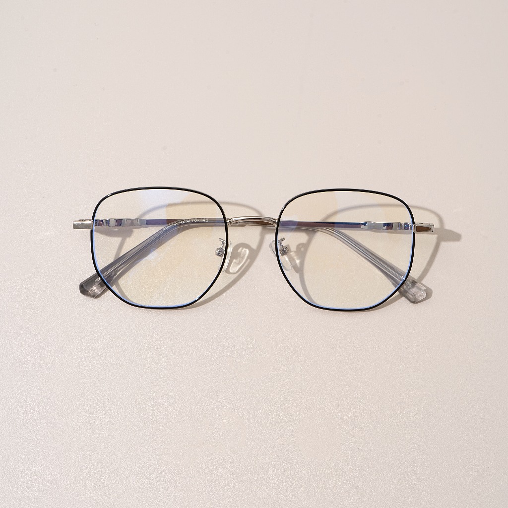 Gọng kính thời trang nam nữ LILYEYEWEAR mắt vuông bo tròn kim loại thanh mảnh nhẹ nhàng 30025