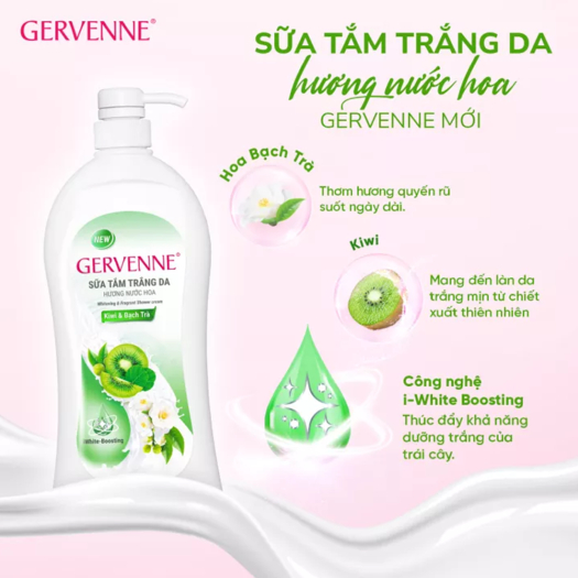 Sữa tắm trắng da hương nước hoa Gervenne 450g/900g