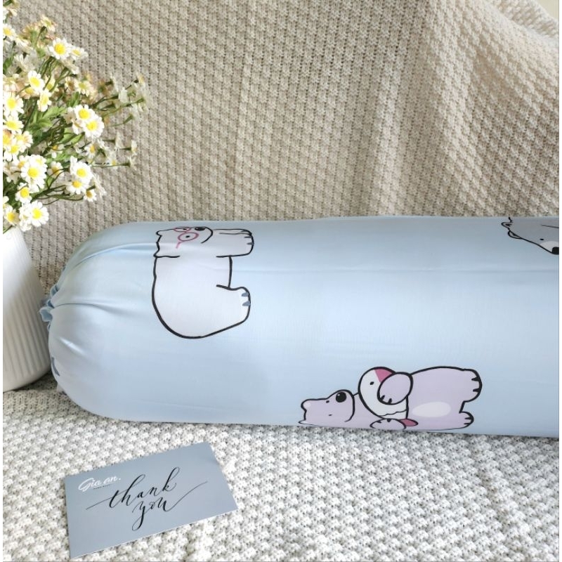 Vỏ gối ôm lụa tencel 35x100cm hàng out mẫu.