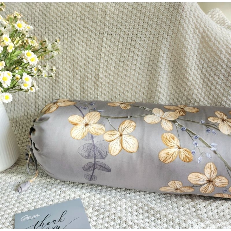 Vỏ gối ôm lụa tencel 35x100cm hàng out mẫu.
