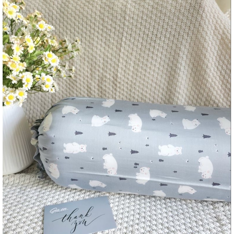 Vỏ gối ôm lụa tencel 35x100cm hàng out mẫu.