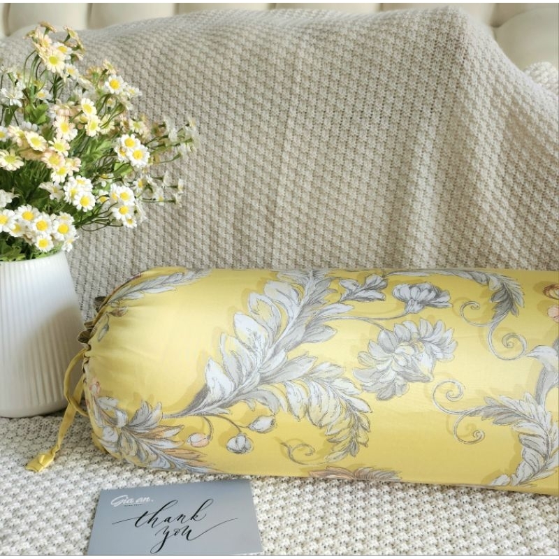 Vỏ gối ôm lụa tencel 35x100cm hàng out mẫu.