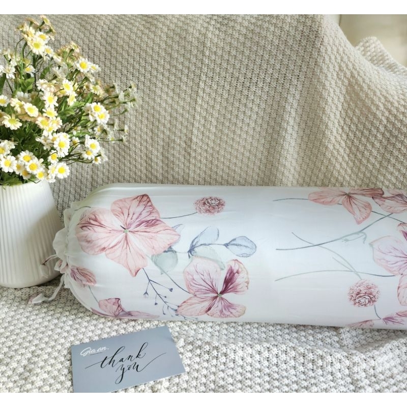 Vỏ gối ôm lụa tencel 35x100cm hàng out mẫu.