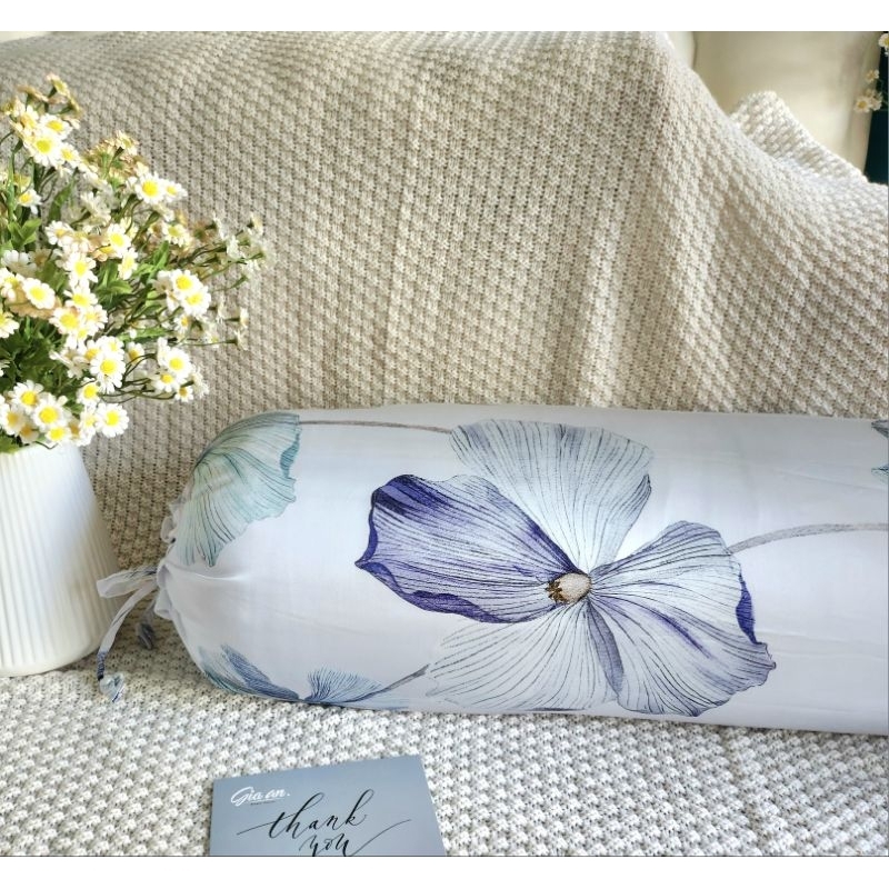 Vỏ gối ôm lụa tencel 35x100cm hàng out mẫu.