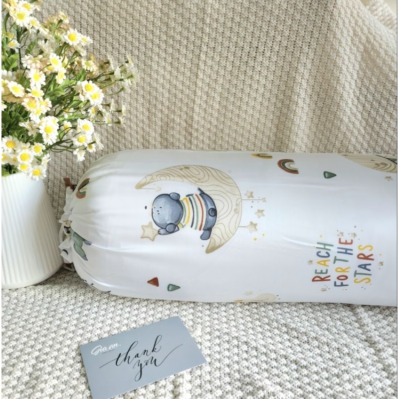 Vỏ gối ôm lụa tencel 35x100cm hàng out mẫu.