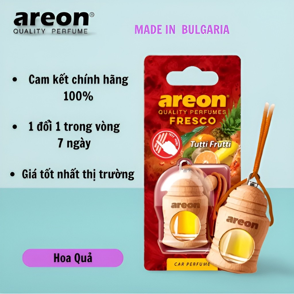 Tinh dầu treo xe ô tô Areon hương hoa quả kết hợp