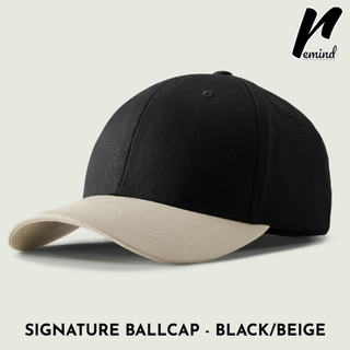 Nón Bóng Chày Lưỡi Trai Màu Đen Phối Be Reckless Signature Ballcap Capman Vải Kaki Cotton