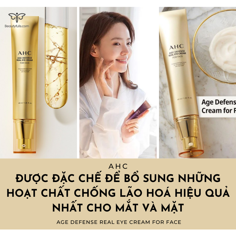 Măng tây baby - Kem Mắt Chống Lão Hóa Cho Toàn Mặt AHC Age Defense Real Eye Cream For Face