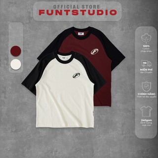 Áo thun tay lỡ unise funt logo raglan