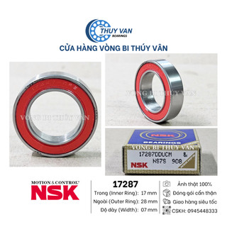 Vòng bi bạc đạn hạt tròn nhỡ 17287 , phớt cao su dducm, hãng nsk nhật bản