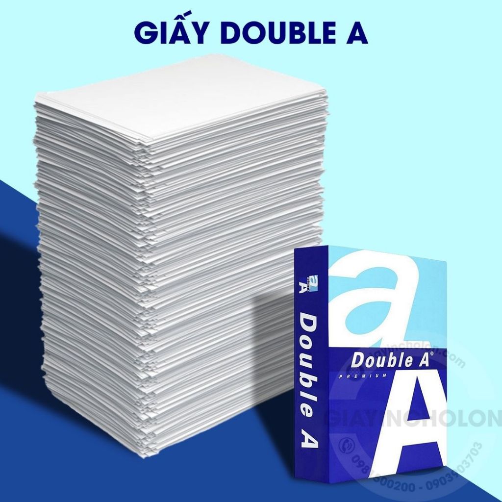 Combo 100 tờ Giấy in, giấy Photo DOUBLE A -A3 , A4