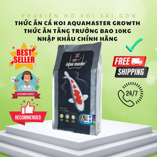 Thức ăn cá koi tăng trọng AQUAMASTER Growth bao 10KG - CÓ TEM CHỐNG HÀNG GIẢ