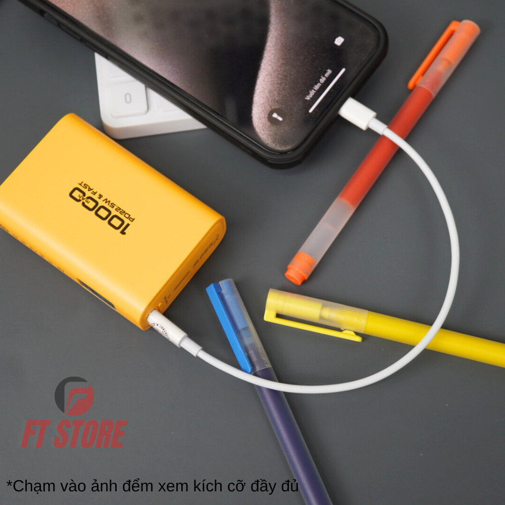 Cáp sạc nhanh dài 25 cm 0,25m PD cho điện thoại nhà Táo chuyên dụng cho sạc dự phòng BH3TH