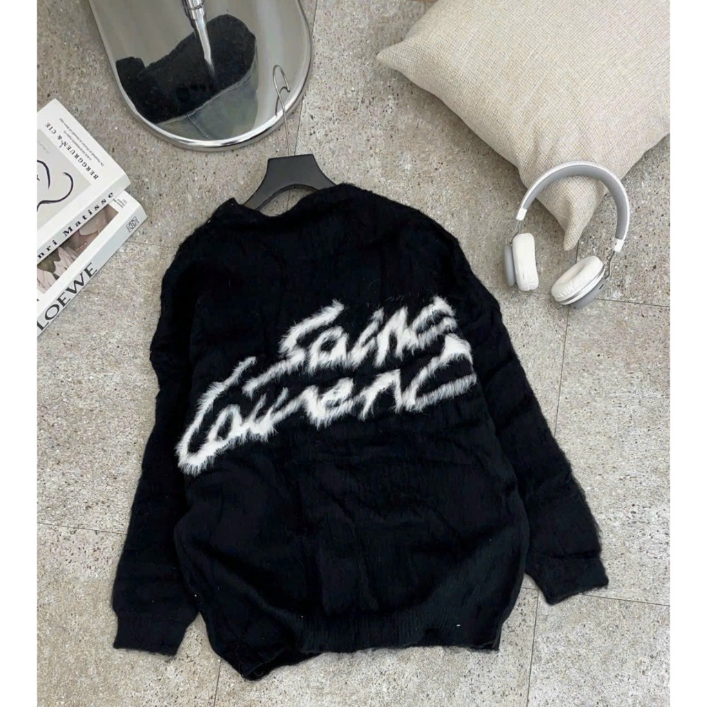 Áo Khoác Cardigan Lông Saint Form Rộng Unisex