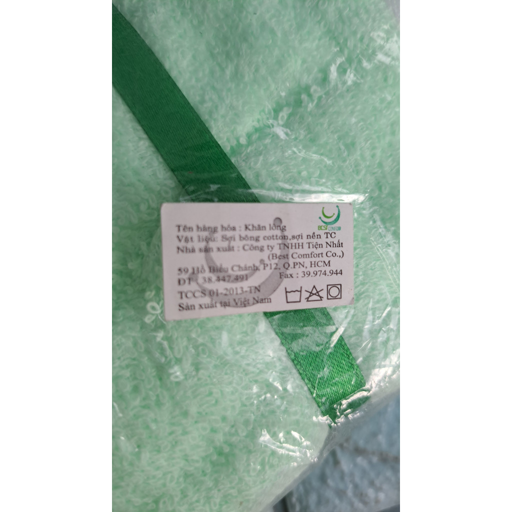 Combo 2 khăn Hazeline màu xanh