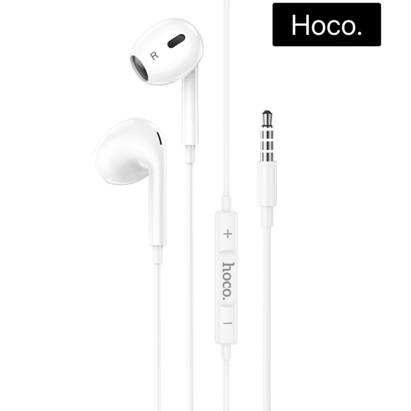 Tai Nghe Âm Thanh Hay Hoco Jack 3.5 Chất Liệu Dây Nhựa TPE tốt, Tương thích với I.O.S và Android