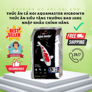 Thức ăn cá Koi tăng trưởng Higrowth Aqua Master 10KG [ HÀNG CHUẨN 100% - CÓ TEM CHỐNG HÀNG GIẢ ]