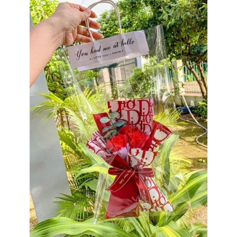 Túi trong đựng hoa..1--3bông