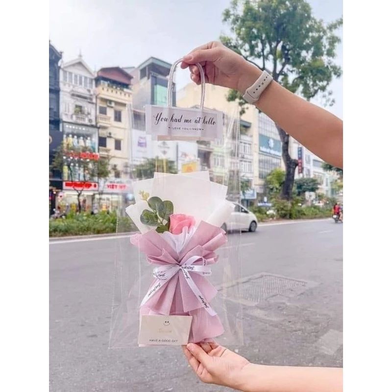 Túi trong đựng hoa..1--3bông