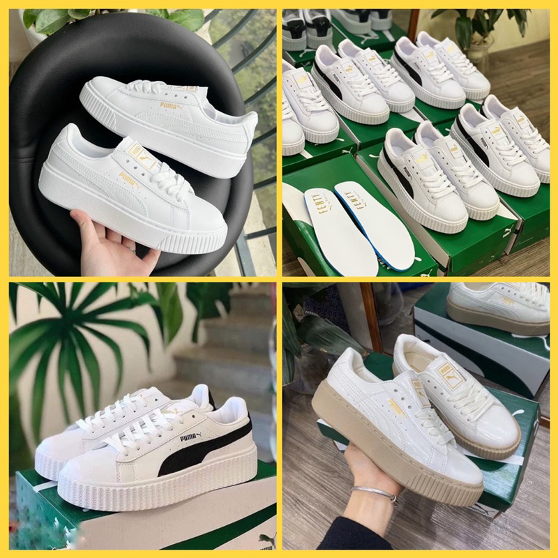 Giày _puma nữ đủ mẫu đế nâu, vạch đen, trăng bản mới nhất full giấy tờ phụ kiện