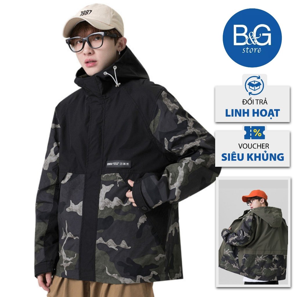 Áo Hoodie Vải Dù Polyester In Họa Tiết Có Mũ Phong Cách Ulzzang Hot Trend Siêu Bền, Chắc
