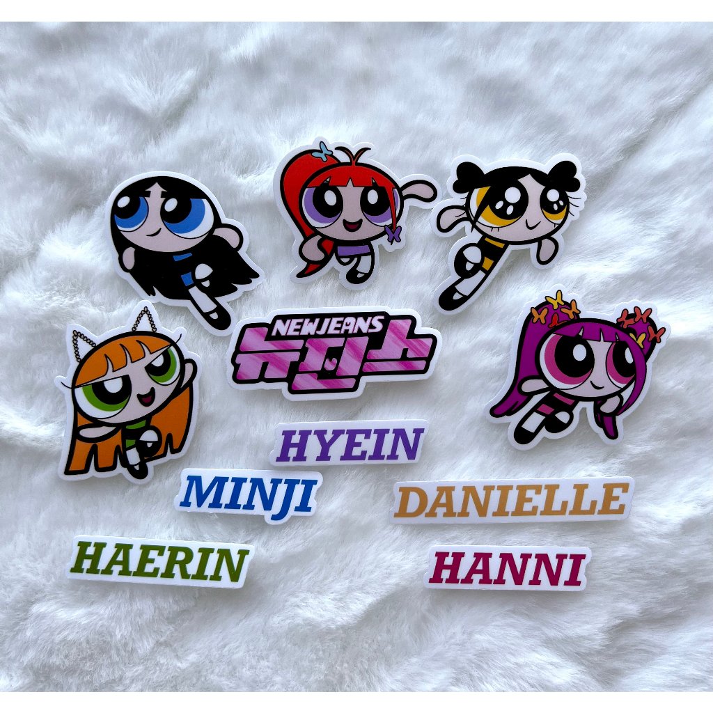 Bộ 52 Sticker NewJeans x Powerpuff Girls Cute Sticker K-pop - Mẫu không trùng nhau