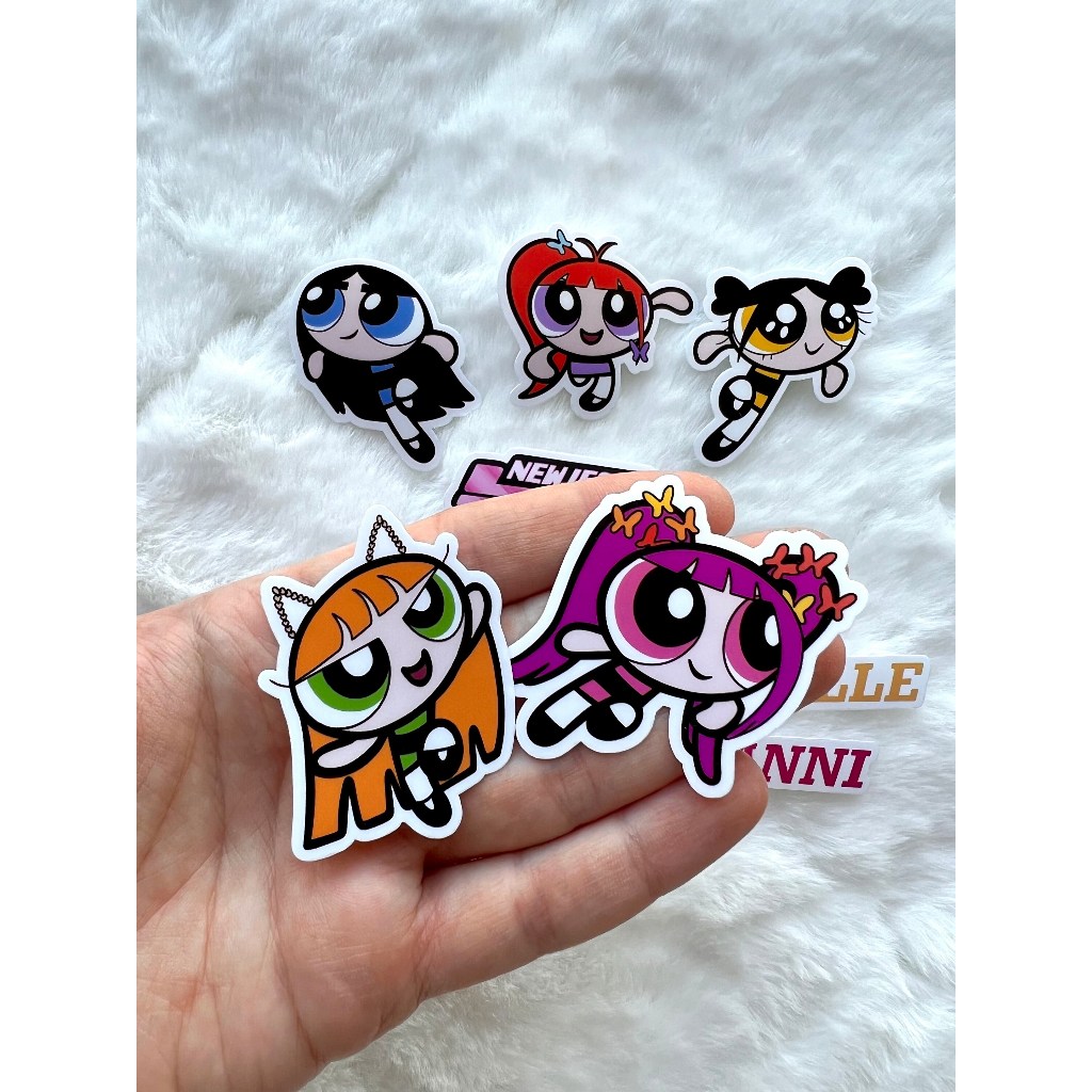 Bộ 52 Sticker NewJeans x Powerpuff Girls Cute Sticker K-pop - Mẫu không trùng nhau