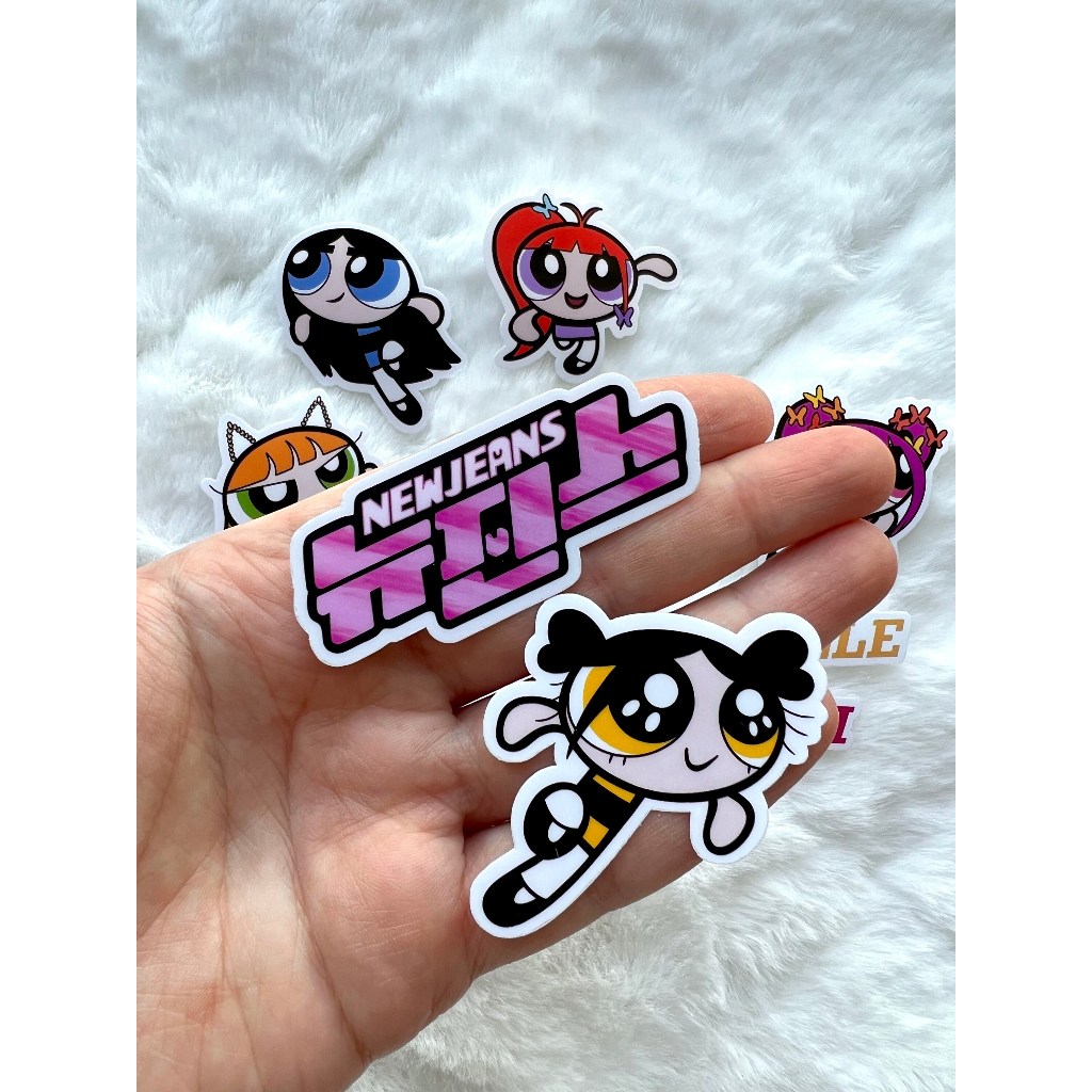 Bộ 52 Sticker NewJeans x Powerpuff Girls Cute Sticker K-pop - Mẫu không trùng nhau