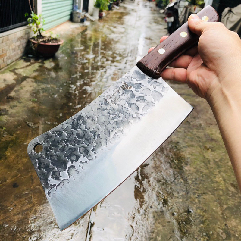 Dao làm bếp Nhật nội địa chặt xương nặng 1kg dày 5mm dài 30cm