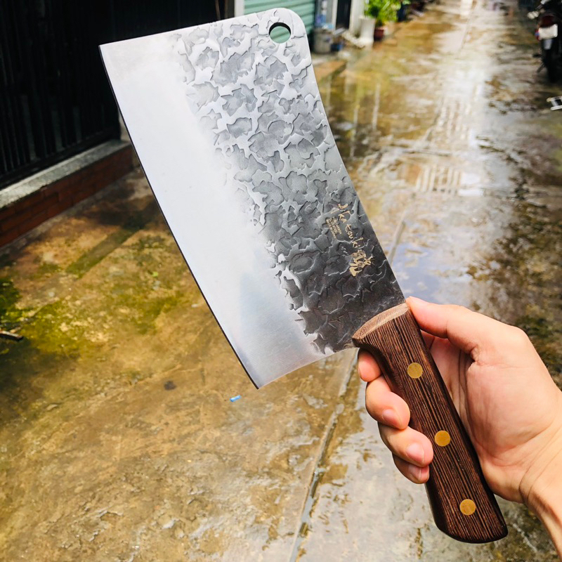 Dao làm bếp Nhật nội địa chặt xương nặng 1kg dày 5mm dài 30cm