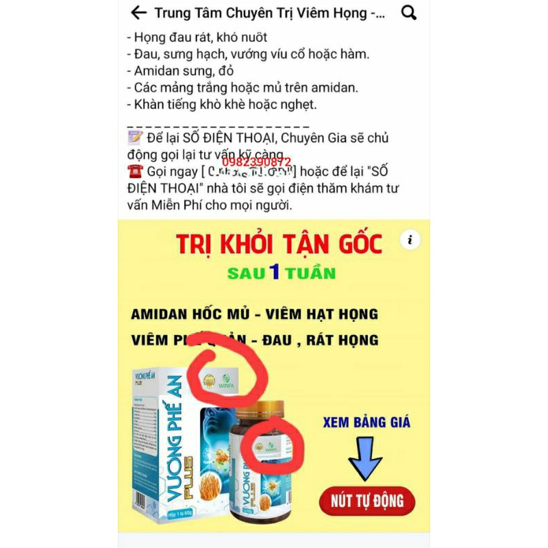 Vương phế an_viêm họng mãn tính_cam kết 100% chính hãng