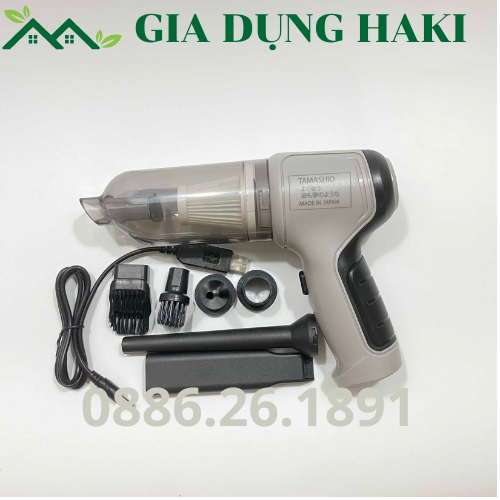 Máy Hút Bụi Cầm Tay TAMASHIO,Máy Hút Bụi Mini Không Dây 2 trong 1 TAMASHIO Hút Bụi ÔTô,Lông Thú Cưng